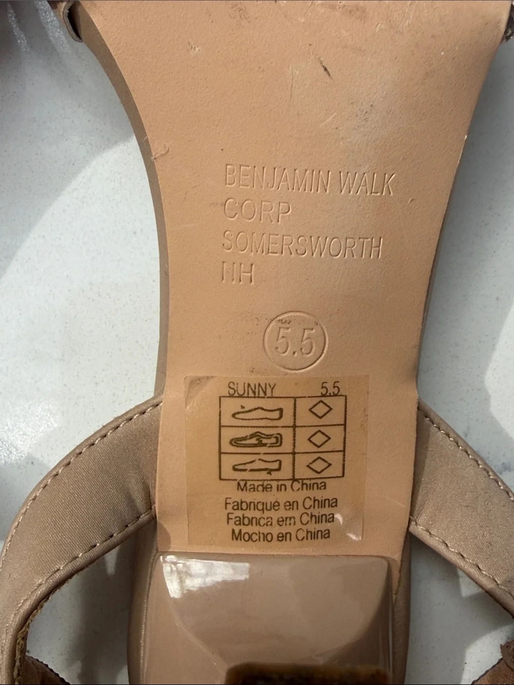 Kids Sparkling Rose Gold Braided-crystal Strap Dress Heels. Girls size 5.5